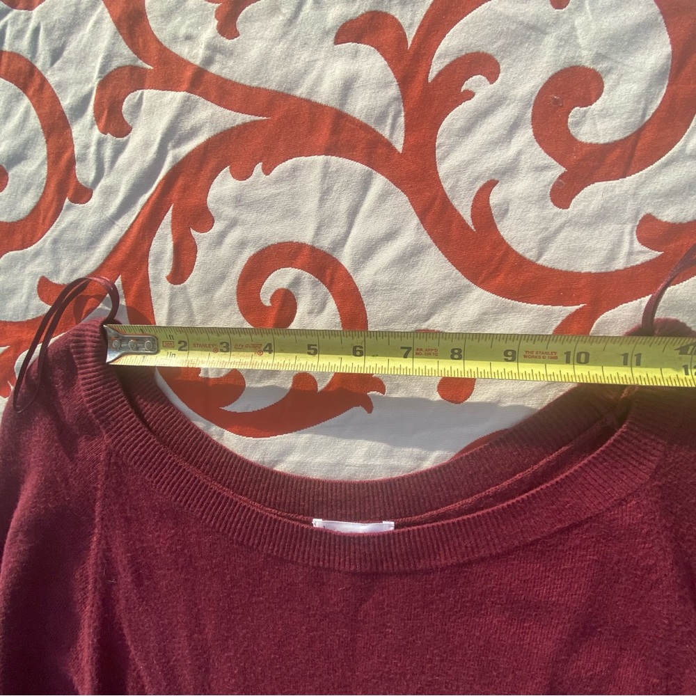 Leith Sweater Dress Long Sleeve Red Oversized Puffy Dress tie waist size xs - Picture 5 of 15